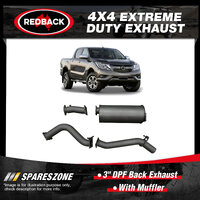 Redback 3" DPF Back Exhaust With Muffler for Mazda BT-50 UR 3.2L 2016-2020