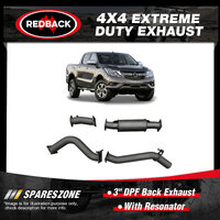 Redback 3" DPF Back Exhaust With Resonator for Mazda BT-50 B22 B32 UP UR 3.2L