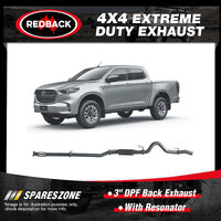 Redback 3" DPF Back Exhaust With Resonator for Mazda BT-50 B30B TF 2020-On