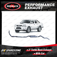Redback 3" Exhaust With Cat for Nissan Navara D22 3.0L Diesel 11/2001-01/2008