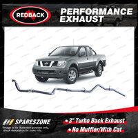 Redback 3" Exhaust No Muffler With Cat for Nissan Navara D40 2.5L 01/07-10/15
