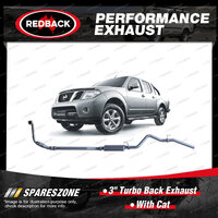 Redback 3" Exhaust With Cat for Nissan Navara D40 3.0L V9X 01/2011-07/2015