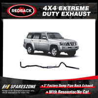 Redback 3" Exhaust With Resonator No Cat for Nissan Patrol Y61 GU 4.2L 1998-2007