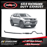 Redback 3" DPF Back Exhaust With Resonator for Toyota Fortuner GUN156R 2015-On