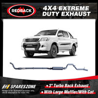 Redback 3" Exhaust With Large Muffler&Cat for Toyota Hilux KUN16 KUN26 3.0L