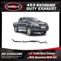 Redback 3" Exhaust With Resonator&Cat for Toyota Hilux KUN 16R 26R 3.0L 1KD-FTV
