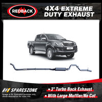 Redback 3" Exhaust With Large Muffler No Cat for Toyota Hilux KUN 16 26 3.0L