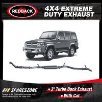 Redback 3" Exhaust With Cat for Toyota Landcruiser VDJ76R 70TH 4.5L 1VD-FTV