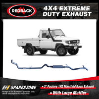 Redback 3" Exhaust With Large Muffler for Toyota Landcruiser HZJ 75R 78R