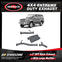Redback 3" DPF Back Exhaust With Large Muffler for Toyota Landcruiser VDJ76R