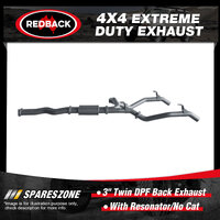 Redback 3" Twin DPF Exhaust With Resonator No Cat for Toyota Landcruiser VDJ76R