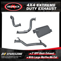 Redback 3" Exhaust With Large Muffler No Cat for Toyota Landcruiser VDJ78R 16-On