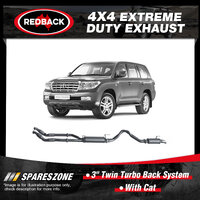 Redback 3" Exhaust With Cat for Toyota Landcruiser VDJ200R 4.5L 2007-2015