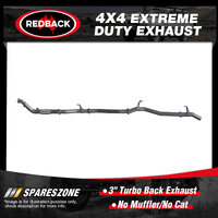 Redback 3" Exhaust No Muffler&Cat for Toyota Landcruiser 76 Auxiliary Fuel Tank