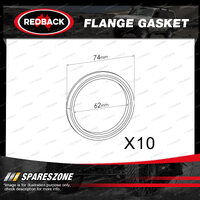 10 x Redback Spiral Wound Ring Flange Gaskets for Holden Apollo 01/1993-01/1997