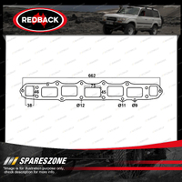 Redback DSF Exhaust Manifold Gasket for Toyota Landcruiser 3F 5955cc 6 Cylinders