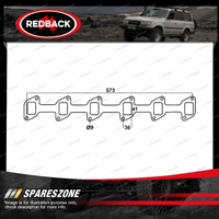 Redback DSF Exhaust Manifold Gasket for Toyota Landcruiser HJ45 HJ60 2H 6 Cyl