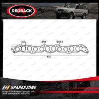 Redback DSF Exhaust Manifold Gasket for Nissan Patrol MQ SD33 3246cc 6 Cylinders