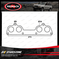 1 piece of Redback DSF Exhaust Manifold Gasket Round Port for Mazda 2000 RWD