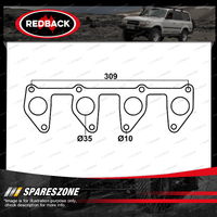 Redback DSF Exhaust Manifold Gasket for Holden Astra Camira 1598cc 1998cc
