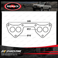 Redback DSF Exhaust Manifold Gasket for Mitsubishi Colt Lancer Mirage Orion 4Cyl