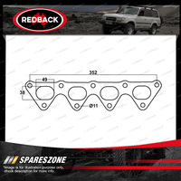 Redback DSF Exhaust Manifold Gasket for Hyundai FX Coupe Proton Inspira 2.0L