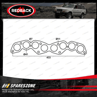 1 pc Redback DSF Exhaust Manifold Gasket for Toyota 5R 4 Cylinders Round Port