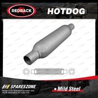 Redback Hotdog - 228mm 9" Long 63mm 2 1/2" Spiral Louvered With Spigots