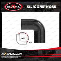 1 pc Redback 1" Silicone Hose - 90 Degree Bend Black Chemical Resistance