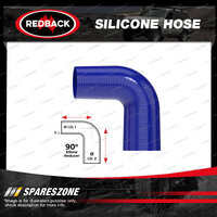 1 pc Redback 2" in 2-1/2" out Silicone Hose - 90 Degree Bend Reducer Blue
