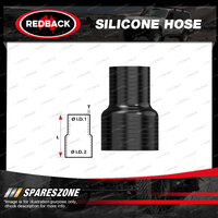 1 pc Redback 2" in 2-1/4" out Silicone Hose - Straight Reducer Black