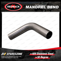 Redback Mandrel Bend 30 Degree - Tube Size 76mm 3" 409 Stainless Steel