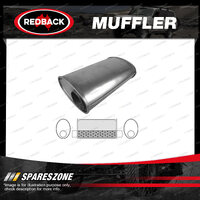 Redback Universal Muffler - 8" x 5" Oval 10" Long 3" O/O Inline Megaflow