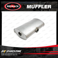 Redback Universal Muffler - 10 x 5" Oval Side Entry 2 1/2" In 2 1/4" Out