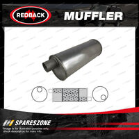 Redback Universal Muffler - 8" Round 22" Long 2 1/4" O/O Right Rotation