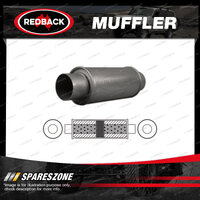 Redback Universal Muffler - 5" Round 12" Long 2 1/4" Centre/Centre Glass Packed