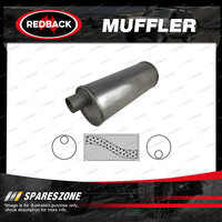 Redback Universal Muffler - 6" Round 16" Long 2 1/4" Offset/Offset Megaflow