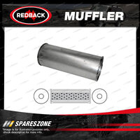 Redback Universal Muffler - 6" Round 20" Long 2 1/2" C/C Megaflow No Spigots