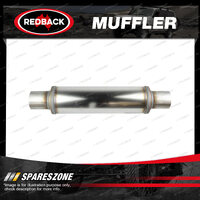 Redback Universal Muffler - 4" Round 14" Long 3" C/C Mega Power 409 Stainless