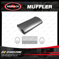 Redback Universal Muffler - 10" x 4" Oval 10" Long 3" O/O No Spigots