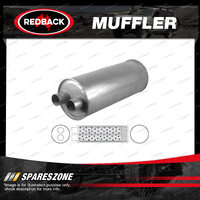 Redback Universal Truck Muffler - 11" Round 28" Long ID 3" In/Out Same End