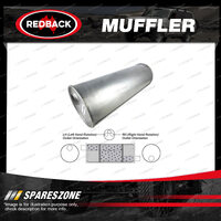 Redback Universal Muffler - 7" Round 20" Long 2" Offset/Offset Right Rotation