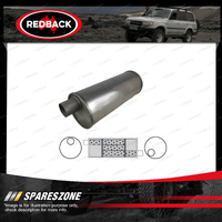 Redback Rear Muffler 6" Round 20" Long Offset/Offset for Toyota Hilux RN56