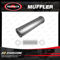 Redback Truck Muffler 9" RD 44" Long 4" ID Glass Packed Str Thru With Domed End