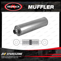 Redback Truck Muffler 9" Round 44" Long CC 400 Baffled Glass Packed Domed End