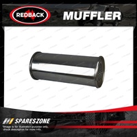 Redback Resonator - 2.5" Inlet 5" Round 12" Long Megaflow 304 Stainless Steel