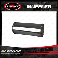 Redback Resonator - 5" Round 3" Inlet 12" Long Polished 304 Stainless Steel