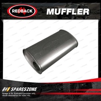 Redback Muffler - 10" x 4" Oval 14" Long 3" Offset/Centre Without Spigots