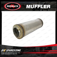 Redback Resonator 5" Round 3" Inlet 14" Long 409 Stainless Steel Without Spigots