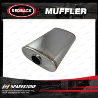 Redback 2 1/4" Megaflow Muffler - 9x4" Oval 14" Long O/C 304 Stainless Steel